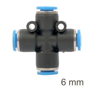 Pu Hose Fitting 4 Way Connector 6mm
